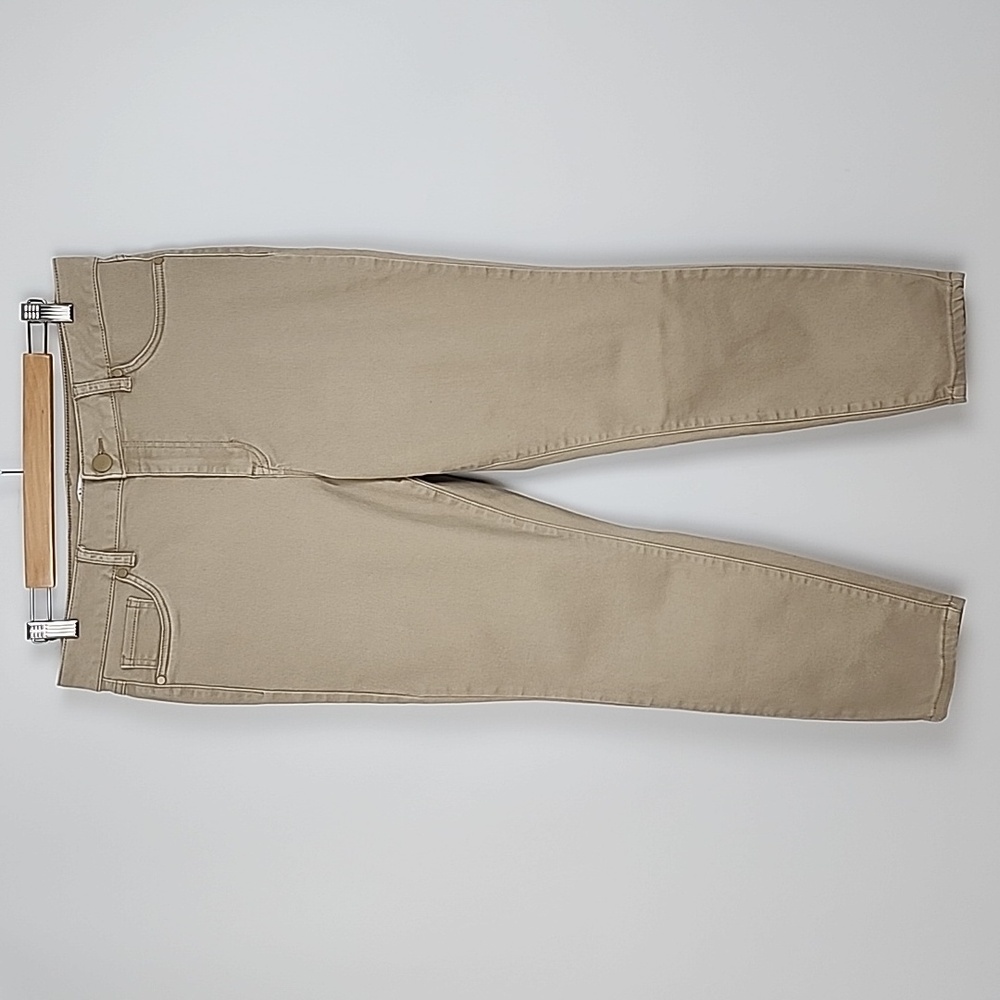 d. jeans Women's Beige Soft Stretch Casual Cotton Blend Tapered Size 14W
